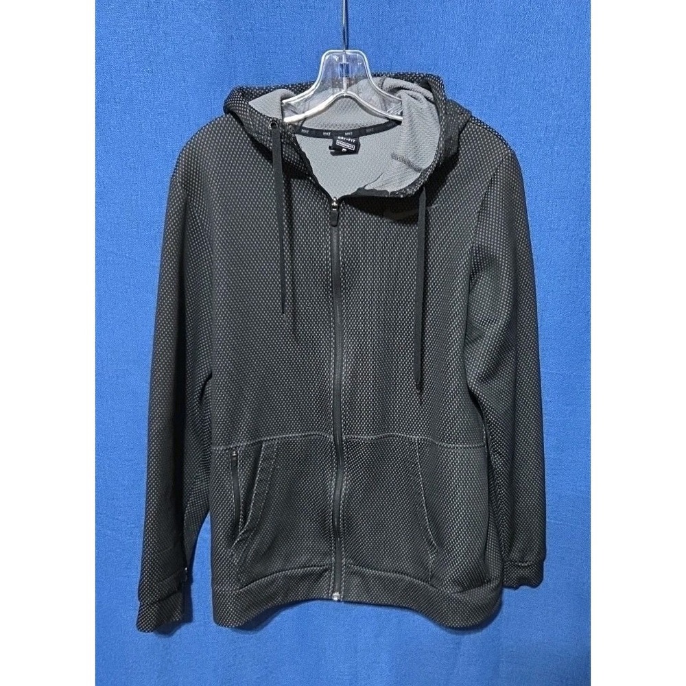 Nike Dri Fit Hoodie Black Micro Dot Men's M Full zip